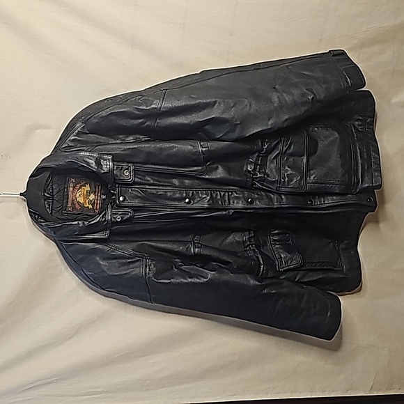 World Alliance Men's Leather Jacket, Size 2X Tall, Color Black - Picture 2 of 5